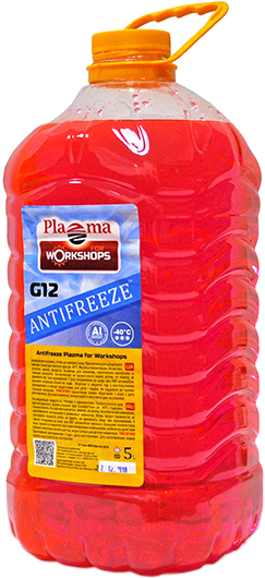 Охолоджувальна рідина PLAZMA G12, готова, червоний, -40°С, 5 л (117354pz)